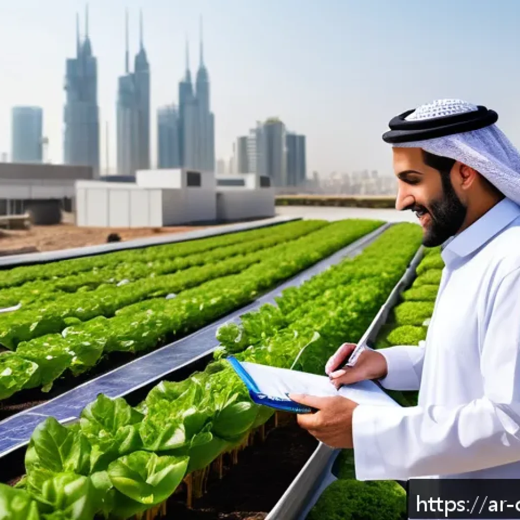 도시농업관리사와 도시농업전문가 비교 - A detailed urban rooftop garden scene in a Middle Eastern city, showcasing a diverse team of profess...